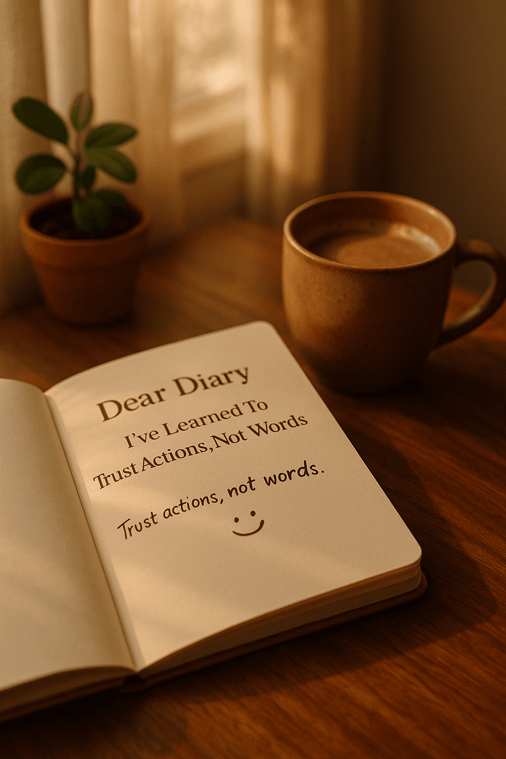 Dear Diary, I’ve Learned to Trust Actions, Not Words